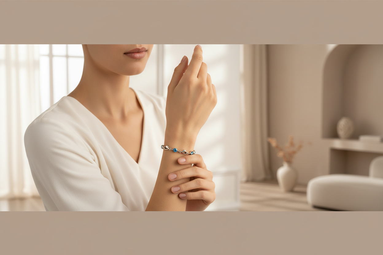 Fashion Banner - Blue Crystal Bracelet