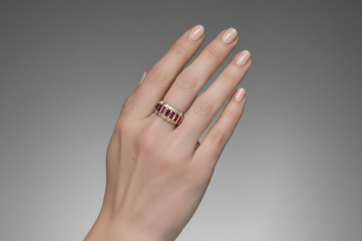 Fashion Banner - Ruby Gold Ring