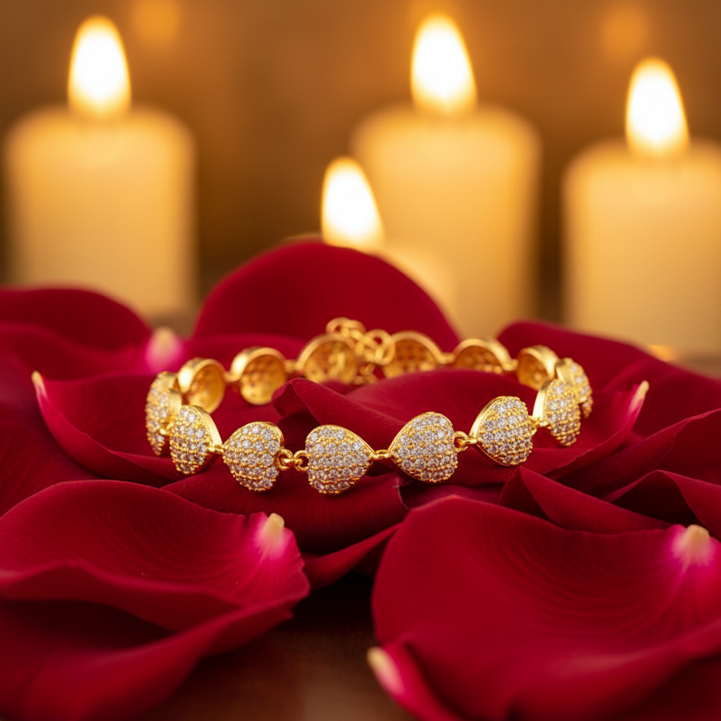 Gold Heart Bracelet Creative